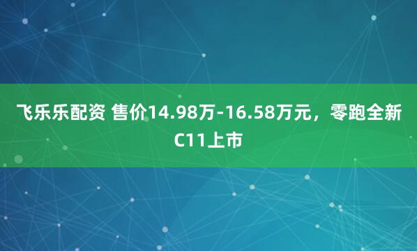飞乐乐配资 售价14.98万-16.58万元，零跑全新C11上市