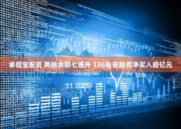 卓信宝配资 两融余额七连升 136股获融资净买入超亿元